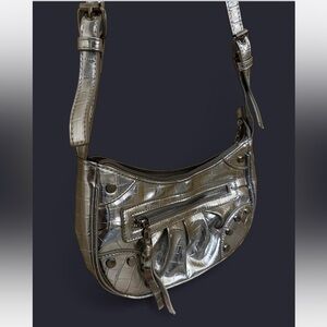 Silver Women's Shoulder Bag